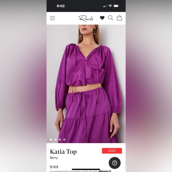 Rails “Katia” top in Berry. NWT - Picture 3 of 8